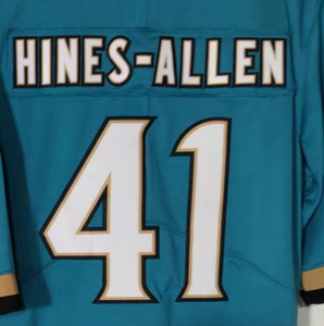 Travis Hunter Teal Entwurf 2. Alternative Genähtes American Football-Trikot in bester Qualität - Product Image 4