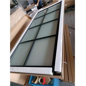 37 في. X 84 بوصة. باب حظيرة زجاجي مخصص بإطار معدني أسود غير لامع مع أبواب منزلقة من الزجاج الداخلي ، فرنسي - Product Image 4