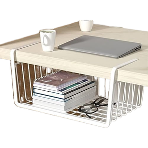 Modern Metal Multi-Purpose Hanging <strong>Wire</strong> <strong>Storage</strong> Holder Non-Folding <strong>Rack</strong> for Behind Doors/<strong>Walls</strong> <strong>Walls</strong> Installation Easy Assembly - Product Image 1
