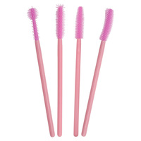Vente en gros de 50 applicateurs de cils jetables brillants, ensemble de brosses à friser, mascara, bobines de sourcils, peigne, baguettes, pinceaux