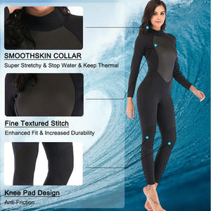 Traje <span class=keywords><strong>de</strong></span> Buceo Sbart <span class=keywords><strong>de</strong></span> una Pieza para Mujer, Color Negro, con Cremallera Trasera, Neopreno <span class=keywords><strong>de</strong></span> 3 mm, Traje <span class=keywords><strong>de</strong></span> Buceo para <span class=keywords><strong>Agua</strong></span> Fría, para Surf y Natación - Product Image 2