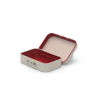 Boîte en métal rectangulaire à charnière, résistante aux enfants, avec impression personnalisée, pour bonbons et menthes