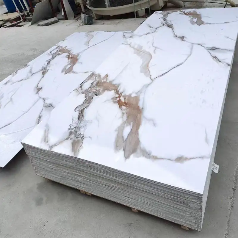 high glossy uv marble pvc wall panels sheet celling board water proof