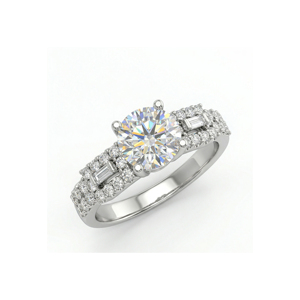Custom S925/10K/14K/18K Solid Gold Rhodium Plated 1 Karat Lab Grown Diamond Wedding <b>Ring</b> VVS-VS Quality Brilliant Cut Party <b>Ring</b> - Product Image 1