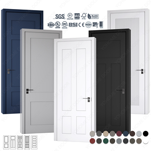 Puertas de madera de dormitorio interior de diseño moderno estándar europeo para puertas de madera interiores insonorizadas para el hogar - Product Image 3