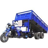 Tricycle de fret à 9 roues, moto 350cc à essence, carrosserie ouverte pour le transport de marchandises