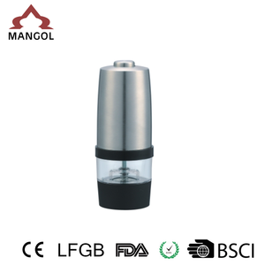Moulin à sel et à poivre électrique efficace à une main à piles avec acier inoxydable - Product Image 2