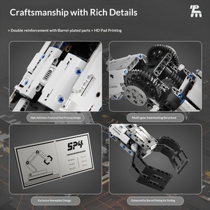 Juguete <span class=keywords><strong>Robot</strong></span> Programable STEM T2007, Brazo Mecánico Eléctrico RC, Bloques de Construcción, Modelo Educativo de Ciencia para Niños - Product Image 3