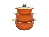 Casserole en céramique résistante aux hautes températures pour la cuisine domestique avec couvercle en verre, pot de cuisson pour la maison