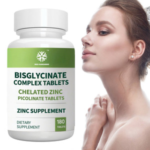 OEM chelato integratore di zinco per adulti supporto sintesi del collagene migliorare l'attività enzimatica compresse complesse bisglicinato - Product Image 1
