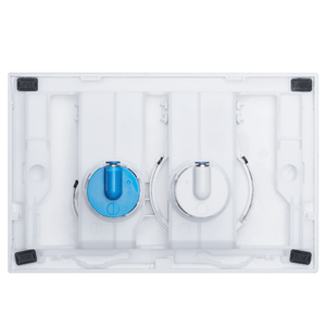 Kép <span class=keywords><strong>Flush</strong></span> Trắng nhà vệ sinh đẩy nút tấm nhựa bền bể nước bìa với 2 chế độ tiết kiệm không gian dễ dàng cài đặt - Product Image 2