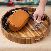 Plateau rond en bois d'acacia au prix d'usine