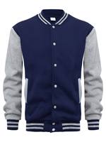 Veste universitaire unisexe personnalisée avec logo brodé, style vintage ample, veste bomber de baseball, OEM ODM, streetwear pour hommes et femmes