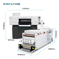 Mesin cetak Printer DTF 5 kepala Impresora Industrial A1 60 CM dengan kepala cetak 36sqm/h untuk pencetakan kaus