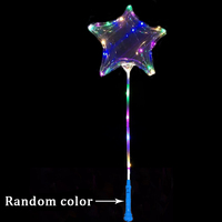 Ballon Bobo LED en forme de cœur avec poignée pour la fête des Mères, anniversaire, mariage, Noël, Pâques (Foil/Mylar/PVC) - Vente en gros