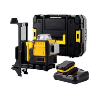 Niveau laser de haute qualité à 12 lignes, lumière verte horizontale, mesureur de niveau extérieur, 3 côtés * 360 degrés verticaux, batterie au lithium 12V