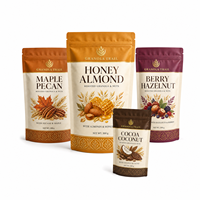 Sachets refermables personnalisés pour l'emballage de granola, de mélange de fruits secs et de noix