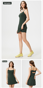 Сексуальное платье Lulu на бретельках без рукавов женское платье Lulu Yoga теннисное платье с внутренней подкладкой - Product Image 4