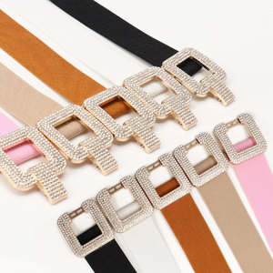 <span class=keywords><strong>Ceinture</strong></span> de luxe en spandex très élastique avec strass et <span class=keywords><strong>boucle</strong></span> à crochet, <span class=keywords><strong>ceinture</strong></span> décorative pour robe de soirée en cristal pour femme - Product Image 2