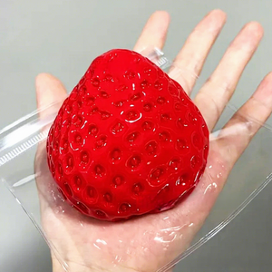 Oil-Glow Big Strawberry <b>Squishy</b> TPR High Quality Handmade Sensory Fidget Squeeze Toy Anxiety Relief Stress-Relief DIY Unisex - Product Image 1