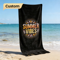 Serviette de plage surdimensionnée de haute qualité, super absorbante, avec logo imprimé, sans sable, en microfibre, pour l'été, la plage, la piscine, le yoga