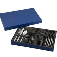 Ensemble de couverts 45 pièces vaisselle de table couverts en acier inoxydable rustique SS pour hôtel