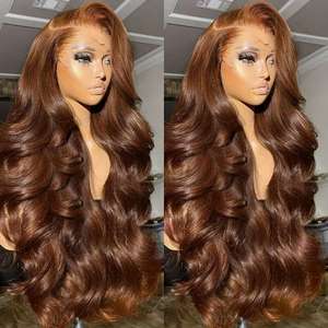 <span class=keywords><strong>Cabello</strong></span> Humano Remy Europeo Virgen para Pelucas, Color Balayage Marrón Rubio, 180% de Densidad, Sin Pegamento, <span class=keywords><strong>Cabello</strong></span> Usable - Product Image 4