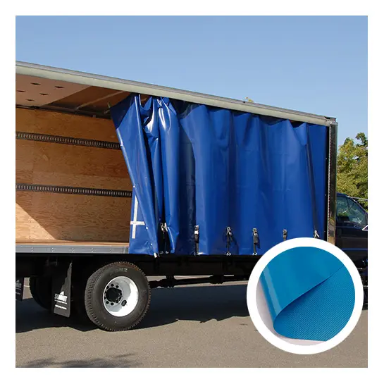 Bule Ngoài Trời Xe Tải Bìa Tarps PVC Tráng Vải Bạt Xe Tải Vải Che