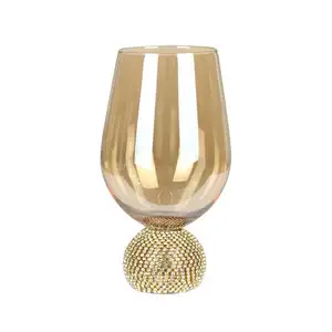 European Style Diamond-encrusted Cocktail Champagne Flute Red Wine Glass