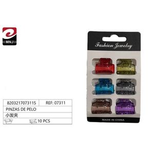 Fashion Jewelry Hair Clips 10 Pcs Colorful Mini Hair Claws Made In China - Product Image 1