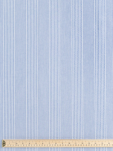 Kết cấu sọc bông shirting-chàm + trắng - Product Image 3