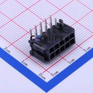 430451001 Wire-to-Board Pin Header Bent Lead Through Hole,P=3mm Connector 2x5P 3mm Right Angle Insert Micro-Fit (MX 3.0) - Product Image 1