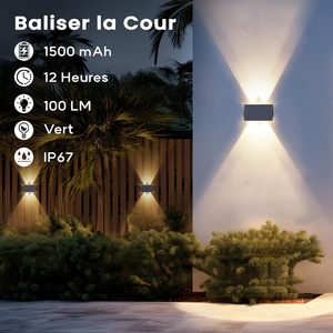 2025 IP65 impermeable cálido montado en la pared solar LED luces de pared de jardín con sensor de luz y control regulable - Product Image 3
