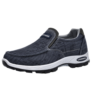 Zapatillas de Lona Ligeras para Hombre, Antideslizantes, con Suela Blanda, para Exteriores, de Malla Transpirable, con Punta Redonda, Color Sólido, a la Moda - Product Image 1