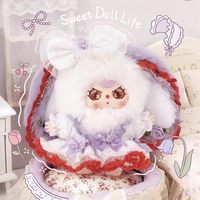 Meilleures ventes 100% authentiques 6 pièces/ensemble Baby Three Flower Field Messenger Blind Box Vinyl Plush Dolls Lovely Mini Rabbit Keychains