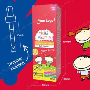 OEM Sugar Free Organic Multimineral Toddler Multivitamínico Líquido Gotas para Crianças Suporte Imunológico - Product Image 2