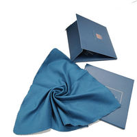 Paños de limpieza de microfibra de lujo azul mar profundo, paño de limpieza de plata para joyería, cámara, teléfonos móviles, limpieza exquisita