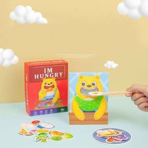 Juego de Comida de Juguete para Niños en Edad Preescolar, Recursos de Aprendizaje, Actividades Alimentarias, Juguete de Madera para Alimentar a los Niños Pequeños - Product Image 2