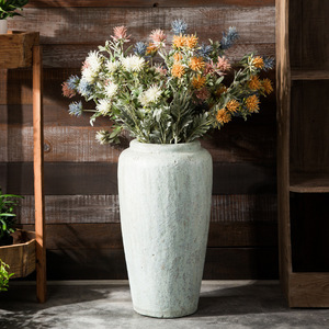 Personnalisé professionnel moderne minimaliste rétro fait à la main blanc porcelaine grossière ornement de table sol fleur <span class=keywords><strong>vase</strong></span> en céramique - Product Image 3