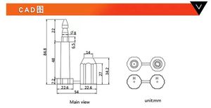 Thép carbon thấp gia công ABS nhựa an ninh cao container khóa Bullet khóa chì con dấu dùng một lần container Dải chì con dấu - Product Image 2