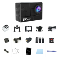 Caméra d'action 5K 30FPS, étanche jusqu'à 30 m, stabilisation pour les aventures, les sports, le vlogging, le surf, la plongée en apnée, la moto