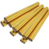 Vinilo Adhesivo Cristalino UV LETOP, Blanco Grande, para Impresión Digital, Plotter, Película Dorada, Rollo de PET Dorado, Nuevo PET