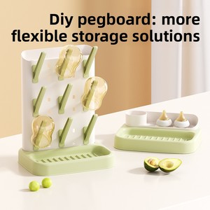 Scolapiatti e supporto per <span class=keywords><strong>biberon</strong></span> a 2 livelli in plastica/PS senza BPA, <span class=keywords><strong>porta</strong></span> <span class=keywords><strong>biberon</strong></span> per neonati, <span class=keywords><strong>porta</strong></span> spazzole per <span class=keywords><strong>biberon</strong></span> e supporto per tazza d'acqua - Product Image 2