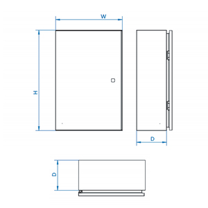 Armario de Distribución Metálico Timelec con Montaje por Tornillos (Interior) Caja de Distribución con Certificación IP54 y Cerradura - Product Image 4