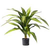 Arbre artificiel en fer brésilien fait à la main, plante simulée verte, décoration intérieure douce avec pot de sol, bonsaï artificiel
