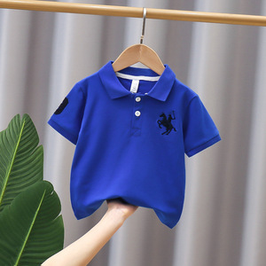 Polo in cotone ricamato oversize da bambino con colletto a risvolto e maniche corte, <span class=keywords><strong>abbigliamento</strong></span> estivo per neonati - Product Image 4