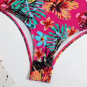 SML multicolore imprimé <span class=keywords><strong>taille</strong></span> <span class=keywords><strong>haute</strong></span> froncé bikini <span class=keywords><strong>femme</strong></span> ensemble <span class=keywords><strong>2</strong></span> pièces loisirs vacances <span class=keywords><strong>maillot</strong></span> <span class=keywords><strong>de</strong></span> <span class=keywords><strong>bain</strong></span> ensemble - Product Image 5