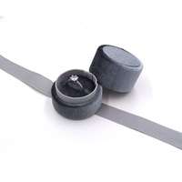 Boîte à bijoux en carton recyclable rose pour bagues et colliers 6*5.5cm, vente en gros