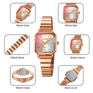 Montre à quartz authentique pour femme, en acier inoxydable, avec accents de diamants, étanche, décontractée et professionnelle - Product Image 3