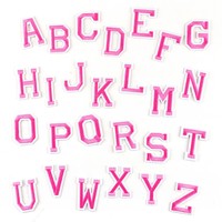 Patch brodé 3D coloré en lettres de l'alphabet A-Z, thermocollant, pour la décoration de sweat-shirts, vestes et sacs